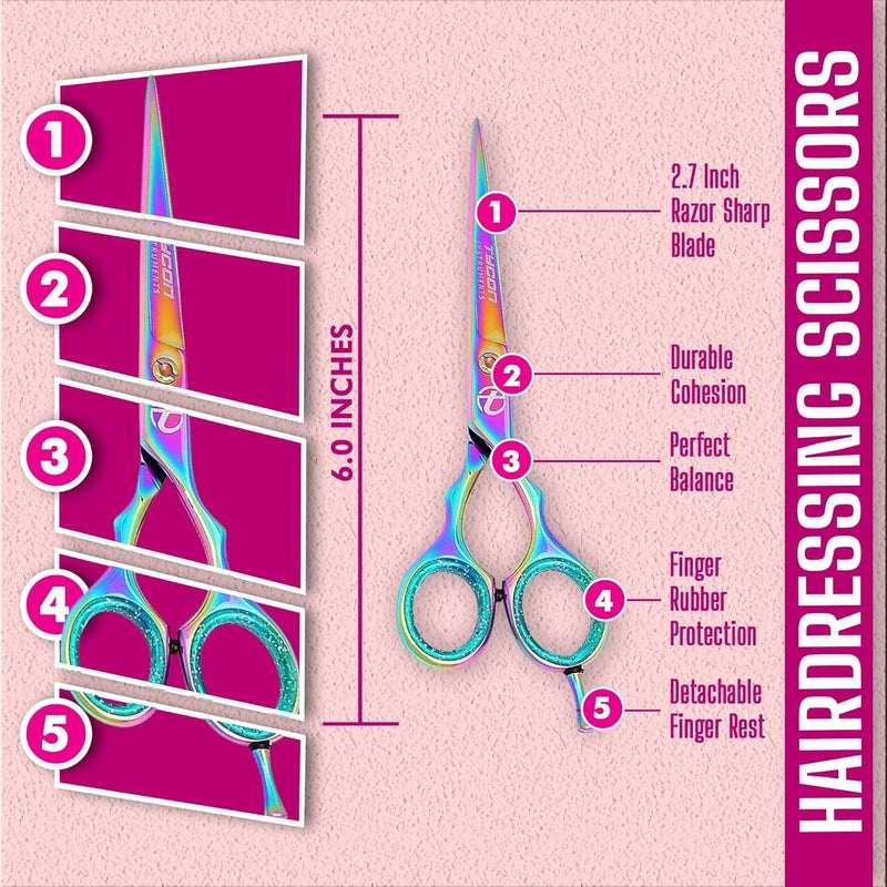 Tycon Instruments Tycon Hair Cutting Scissors Professional 6.5" – Japanese Stainless Steel, 2.7" Razor Edge Blade Barber Scissors – Ergonomic design - Precision Hair Scissors for Smooth Cutting - Salon & Personal Use - Image 2